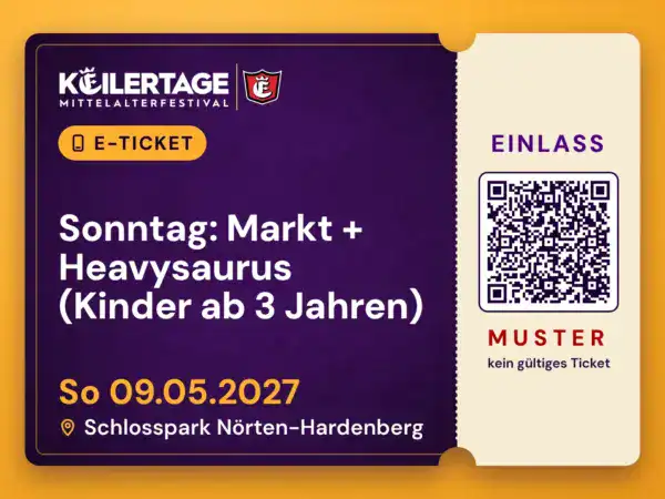 E-Ticket Sonntag: Markt + Heavysaurus (Kinder ab 3 Jahren)