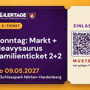 E-Ticket Sonntag: Markt + Heavysaurus Familienticket 2+2