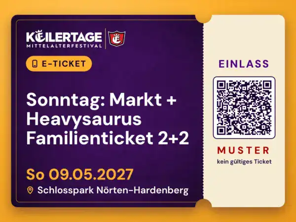 E-Ticket Sonntag: Markt + Heavysaurus Familienticket 2+2