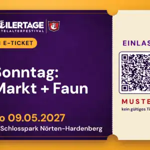 E-Ticket Sonntag: Markt + Faun
