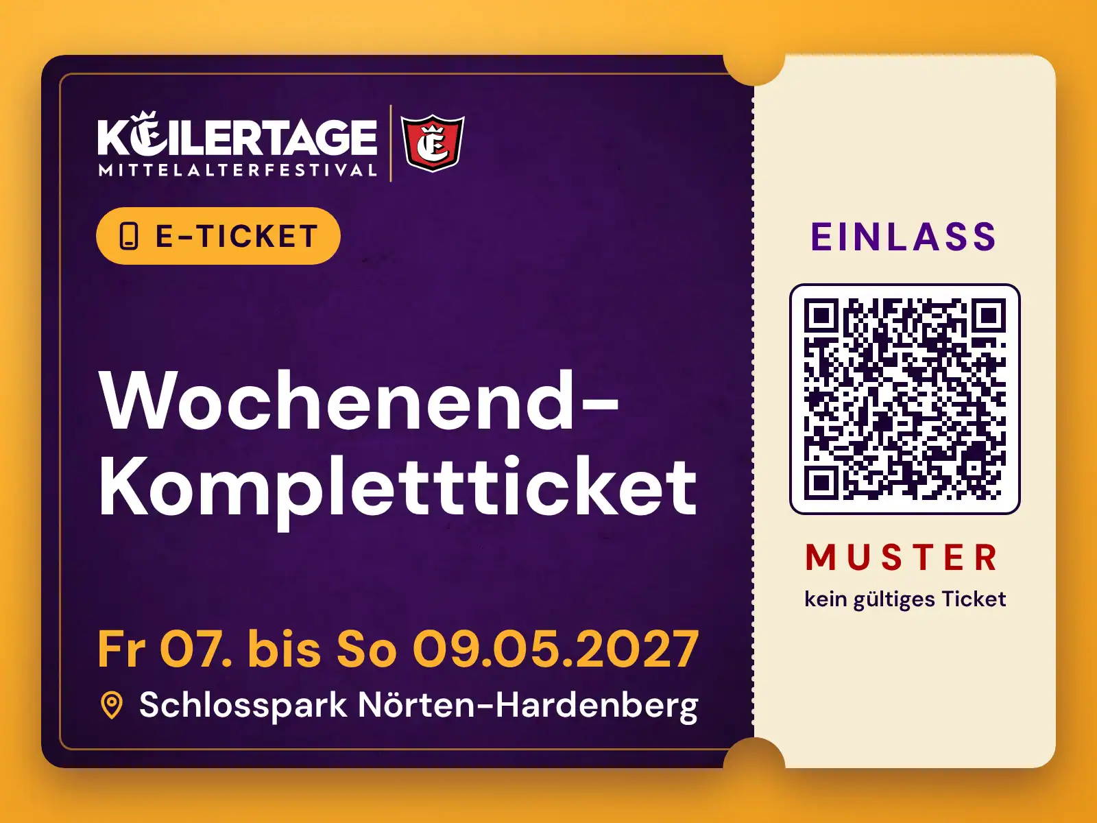 E-Ticket Wochenend-Komplettticket E-Ticket Wochenend-Komplettticket